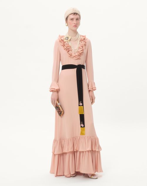 Valentino Garavani - Carry Secrets Satin Minaudiere With Floral Embroidery - Champagne/multicolour - Woman - Clutches