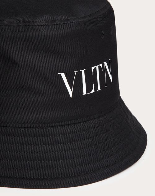 Valentino Garavani - Vltn Bucket Hat - Black/white - Man - Hats And Gloves