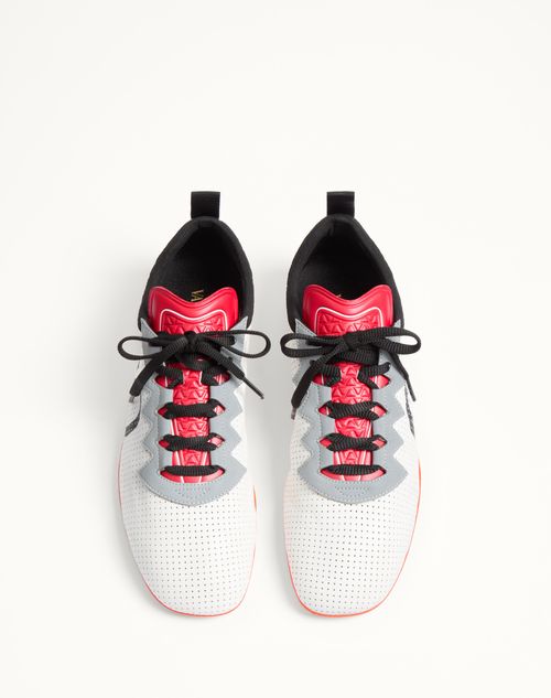 Chromathon Sneaker In Perforated Nappa for Man in White Chromathon Sneaker In Perforated Nappa for Man in White