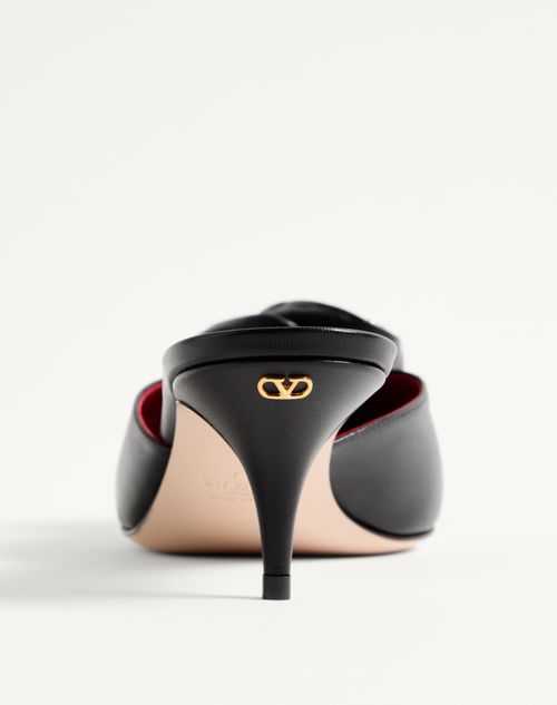 Valentino Garavani - Drip Rose Kidskin Mule With Crystals 55mm - Black - Woman - Pumps And Slingbacks