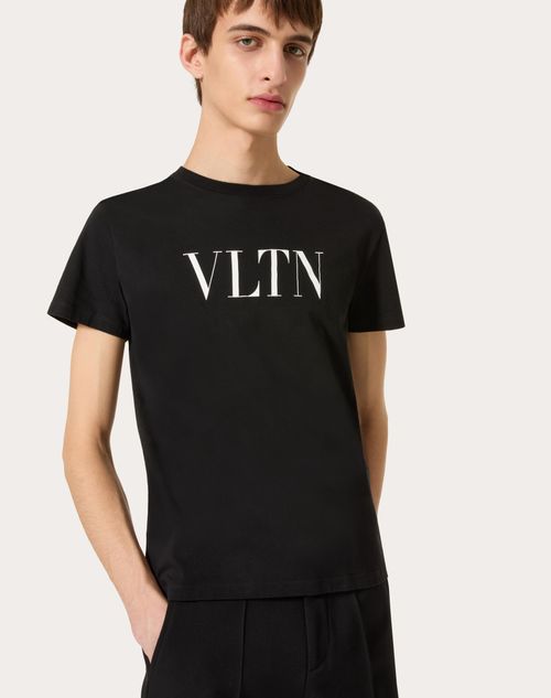 Vltn T-shirt for Man in Black | Valentino US