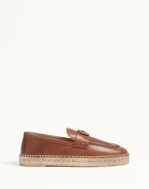 Valentino Garavani - Palm Avenue Calfskin Loafer - Tobacco - Man - Shelf - M Shoes - Palm Avenue