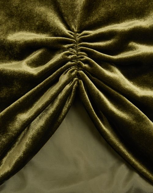 Valentino - Velvet Skirt - Military Green - Woman - Skirts