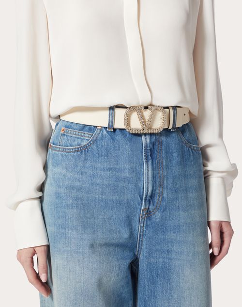 VALENTINO GARAVANI Valentino Garavani VLOGO reversible leather belt in 2023