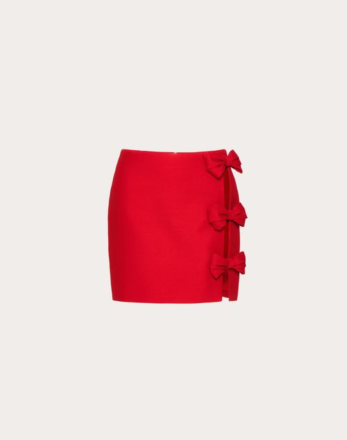 Valentino - Minijupe En Crêpe Couture - Rouge - Femme - Jupes