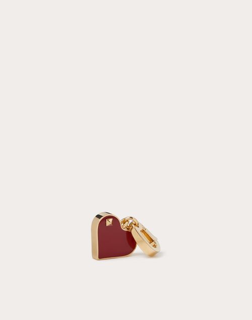 Valentino Garavani - Chez Maison Valentino Metal And Enamel Heart Charm - Gold/rouge Pur - Woman - Jewelry