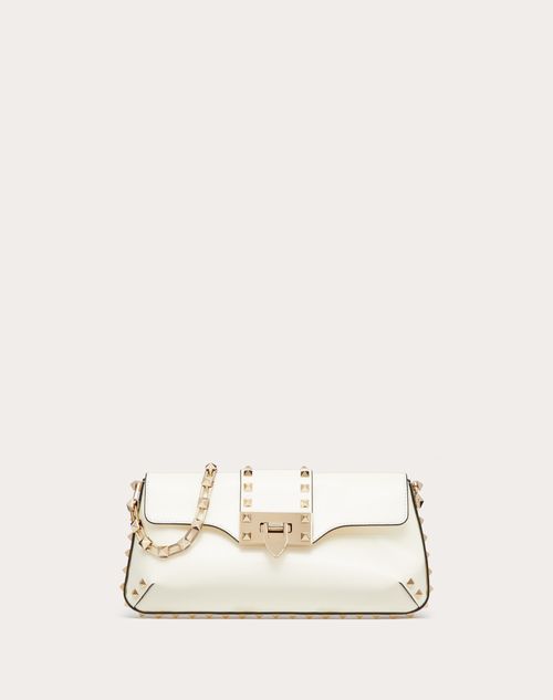 Rockstud Small Leather Crossbody Bag in White - Valentino Garavani