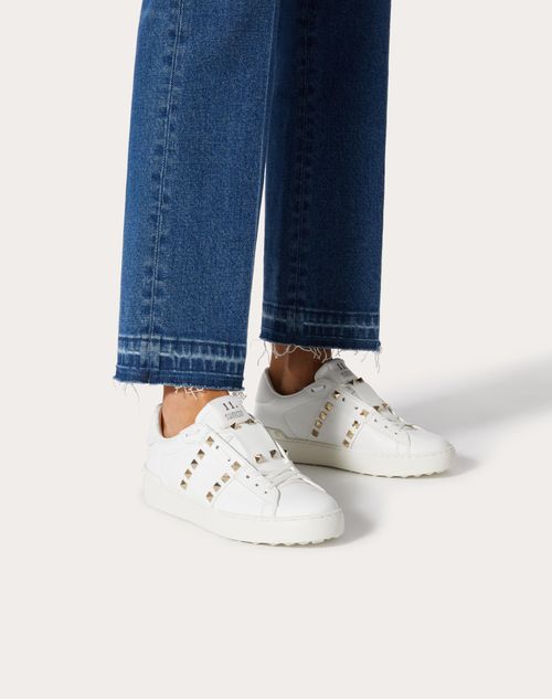 Rockstud Untitled Sneaker for Woman in White