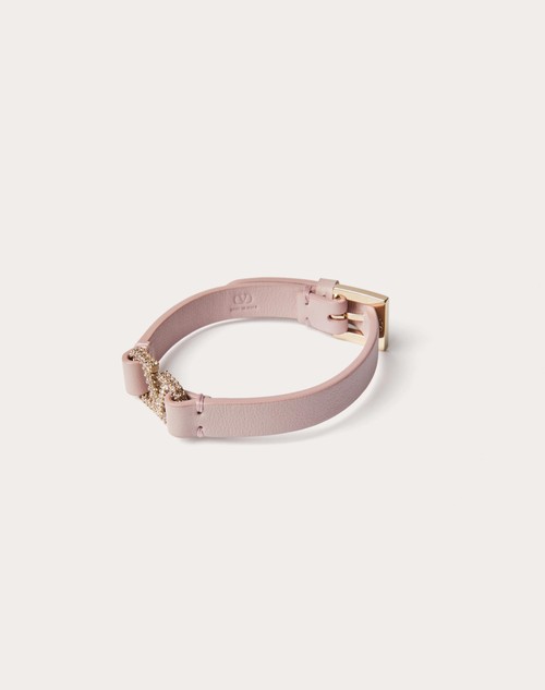 Valentino Garavani VLogo leather bracelet - Gold