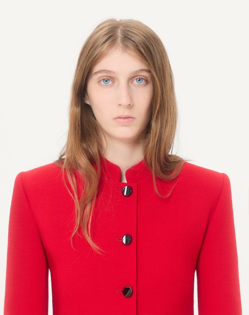Valentino - Valentino Wool Crepe Jacket - Carmine Red - Woman - Jackets And Blazers