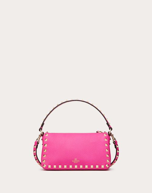 Small Rockstud Grainy Calfskin Crossbody Bag for Woman in Pink Pp Valentino GB