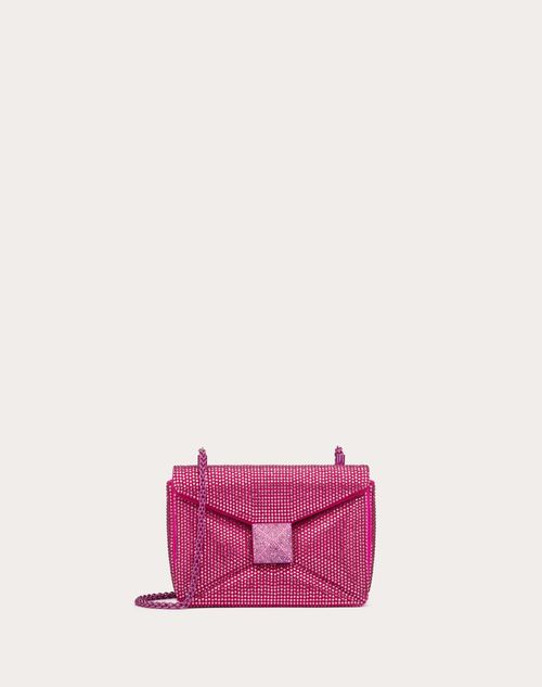 One Stud Leather Shoulder Bag in Pink - Valentino Garavani