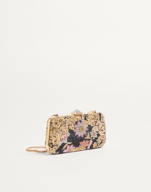Valentino Garavani - Carry Secrets Minaudiere With Rhinestones Apres L'hiver Motif - Multicolour/crystal - Woman - Clutches