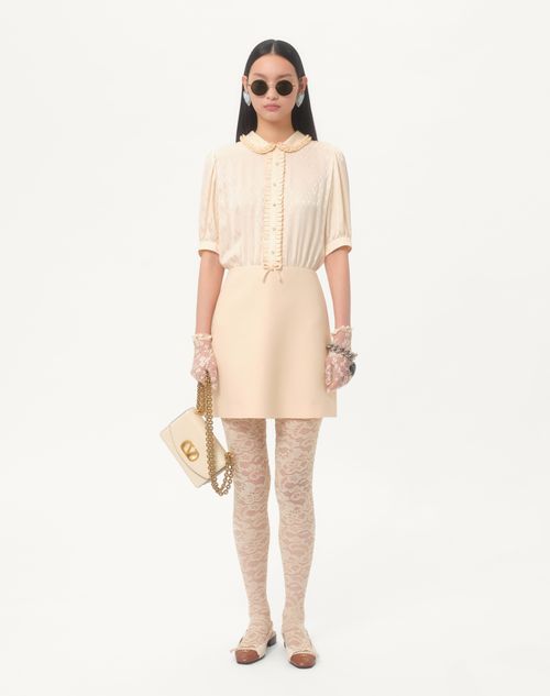 Valentino - Crepe Couture Short Dress - Birch - Woman - Dresses