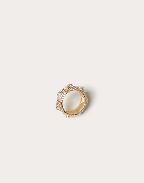ロックスタッズ メタル X スワロフスキー®クリスタル リング for 