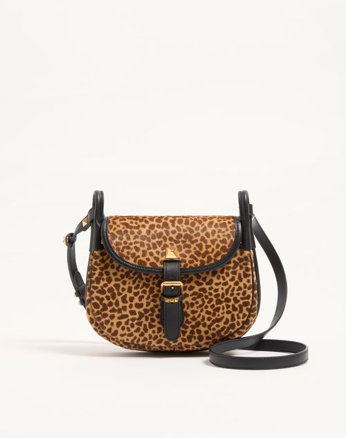 Valentino Garavani - Valentino Garavani Flâneuse Small Shoulder Bag In Pony-effect Calfskin With Animalier Print - Animal Print - Woman - Shoulder Bags