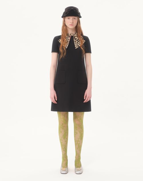 VALENTIN★素敵！Crepe Couture Short Dress Crepe Couture Short Dress for Woman in Black | Valentino US