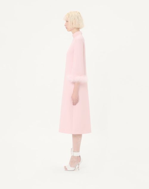 Valentino - Crepe Couture Dress With Feathers - Rose - Woman - Dresses