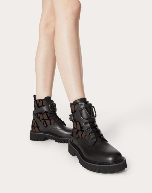 Valentino Garavani Untitled Leather Combat Boots