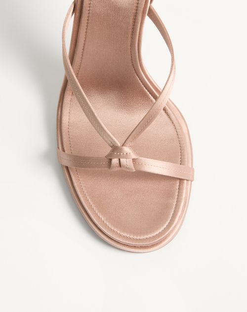 Valentino Garavani - Eveninglam Satin Sandal 100mm - Poudre - Woman - Sandals