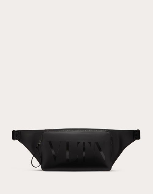 Valentino Garavani - Vltn Leather Belt Bag - Black - Man - Vltn - M Bags
