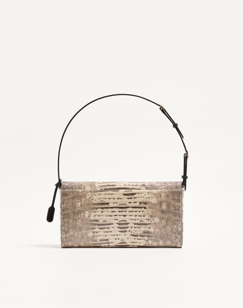 Valentino Garavani - Borsa A Spalla Piccola Valentino Garavani Devain In Tejus - Grigio/nero - Donna - Borse