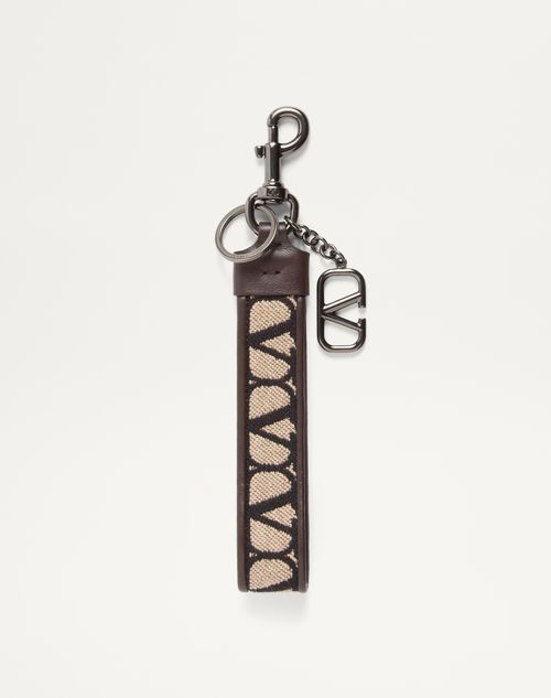 Valentino Garavani - Toile Iconographe Keyring - Natural/fondant - Man - Man Bags & Accessories Sale