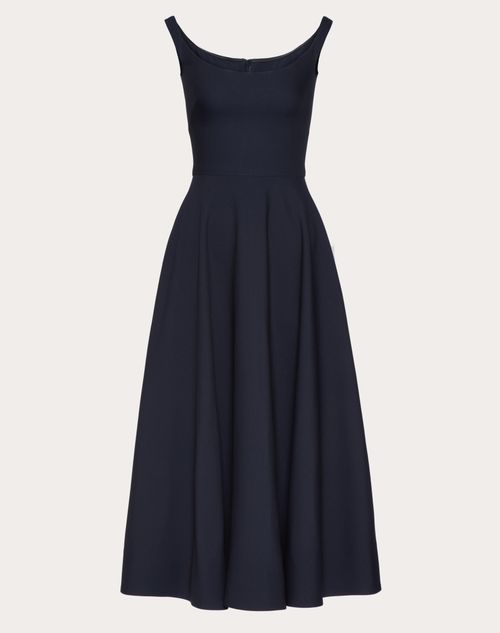 Valentino - Abito Midi In Crepe Couture - Navy - Donna - Promozioni Private Abbigliamento Donna