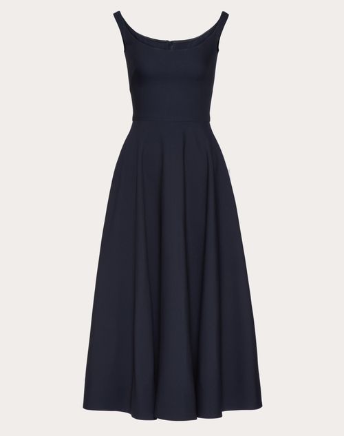 Valentino - Crepe Couture Midi Dress - Navy - Woman - Dresses
