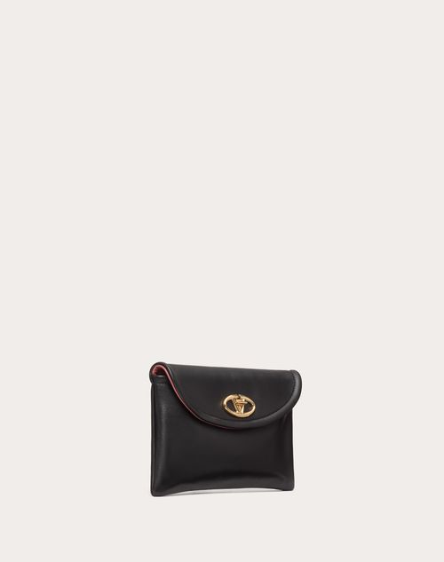 Valentino Garavani - Valentino Garavani The Bold Edition Clutch In Lambskin - Black - Woman - Clutches