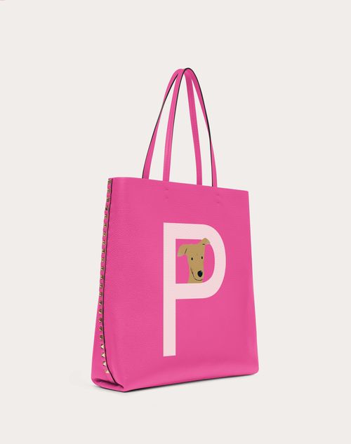 Valentino Garavani - Valentino Garavani Rockstud Pet Customizable N/s Tote Bag - Sheer Fuchsia/rose Quartz - Woman - Rockstud Pet Bags