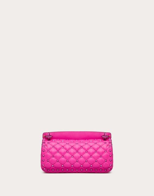 Rockstud Spike Small Leather Shoulder Bag in Pink - Valentino