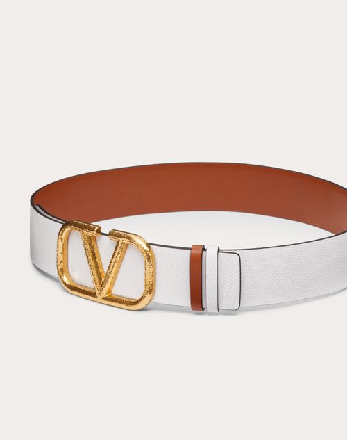 REVERSIBLE VLOGO SIGNATURE BELT IN GLOSSY CALFSKIN 40 MM