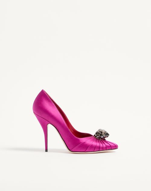 Valentino Garavani - Panthea Pumps In Satin 105mm - Fuchsia - Woman - Pumps And Slingbacks