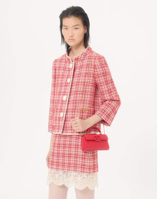 Valentino Garavani - Valentino Garavani Vsling Mini Handbag In Grainy Calfskin - Rouge Pur - Woman - Top Handle Bags