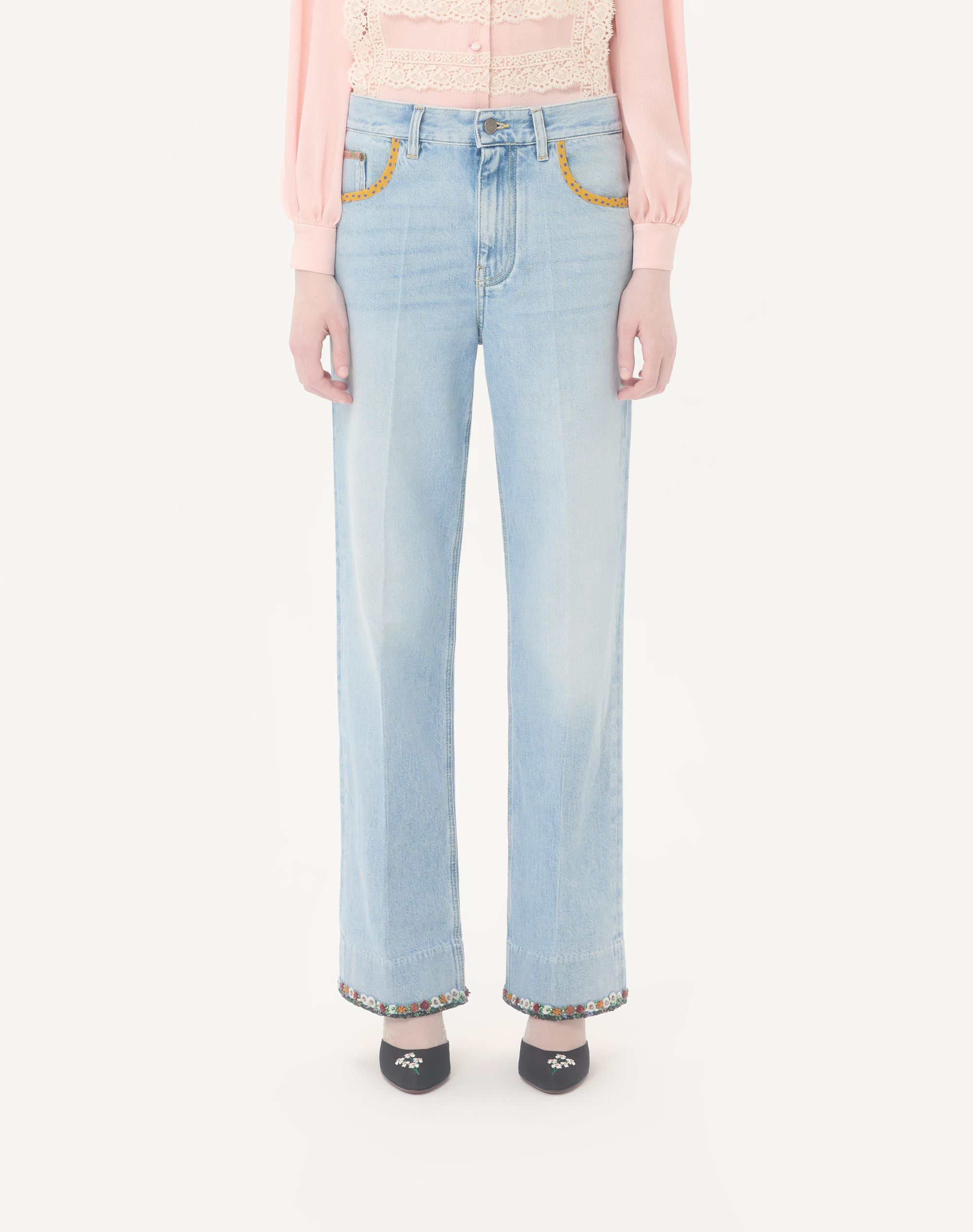 Embroidered Denim Trousers?quality=80&size=35&format=auto