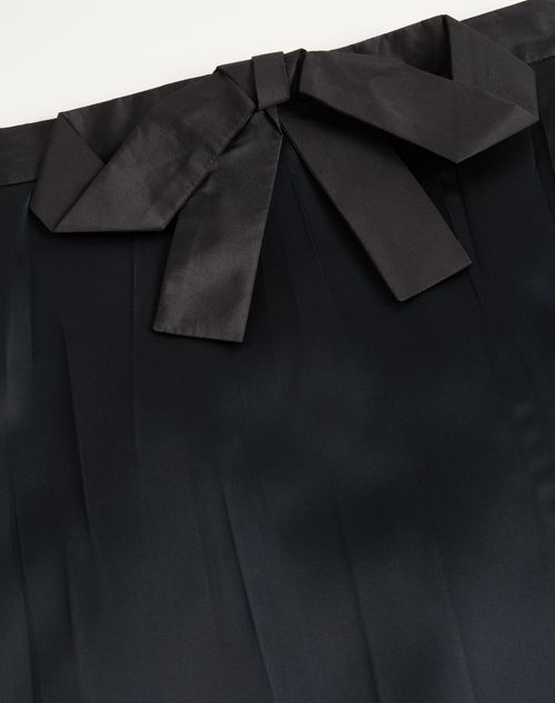 Valentino - Satin Midi Skirt - Black - Woman - Skirts