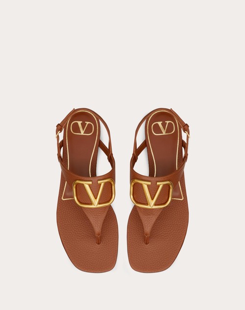 VLogo leather thong sandals