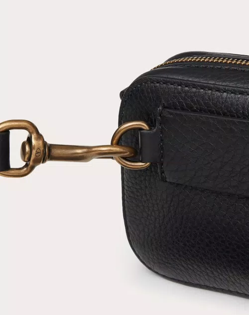 Small Valentino Garavani Identity Belt Bag In Leather for Man in Black Valentino OM