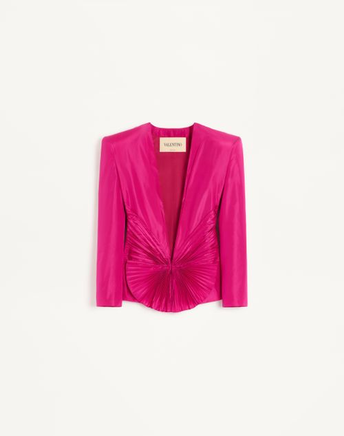 Valentino - Taffeta Jacket - Fuchsia - Woman - Jackets And Blazers