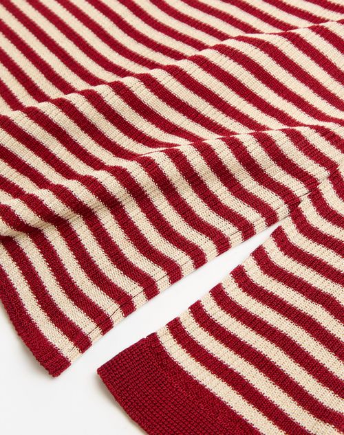 Valentino - Silk Sweater - Red/ecru - Woman - Knitwear