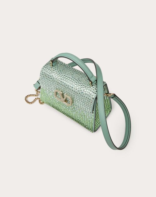 Valentino Garavani Mini VSling Crystal Embellished Top Handle Bag