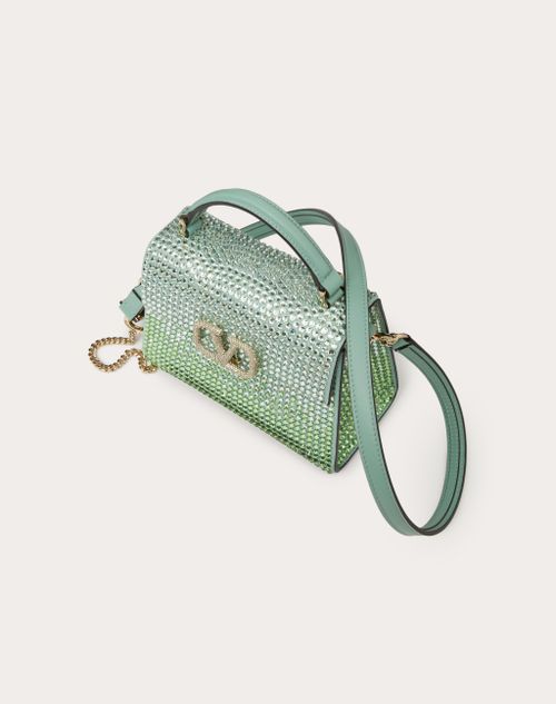 Valentino Mini Embroidered Vsling Top-Handle Bag