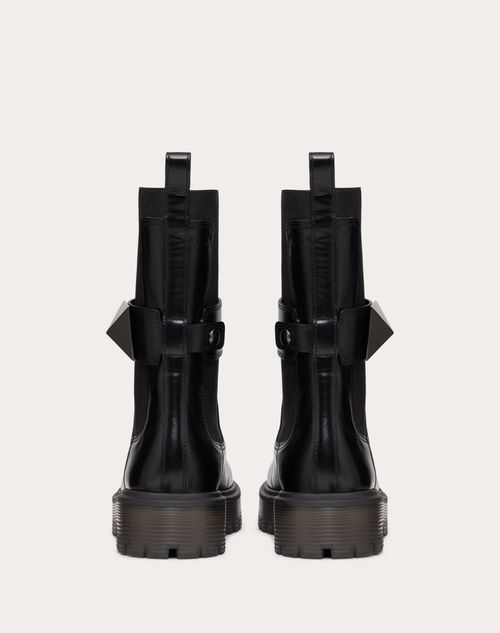 Valentino Garavani - One Stud Beatle In Calfskin 45mm - Black - Woman - Boots