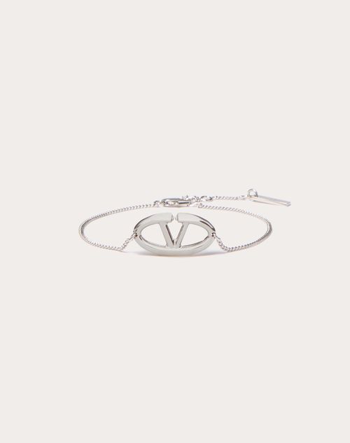 Valentino Garavani - Vlogo The Bold Edition Metal Bracelet - Palladium - Man - Jewelry