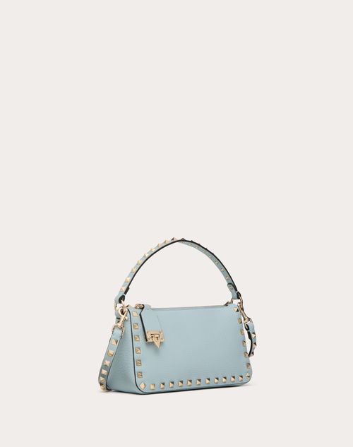 Small Rockstud Grainy Calfskin Crossbody Bag for Woman in Black ...