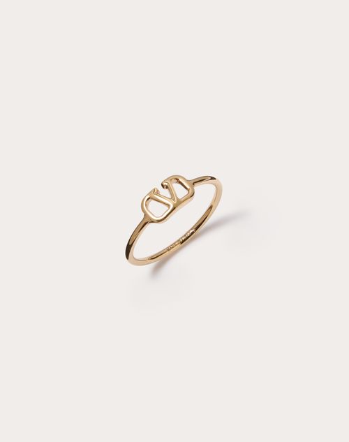 Valentino Garavani - Vlogo Signature Metal Ring - Gold - Woman - Jewelry