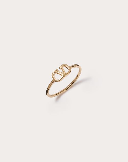 Valentino Garavani - Vlogo Signature Metal Ring - Gold - Woman - Jewellery