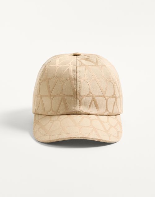 Valentino Garavani - Toile Iconographe Cotton Baseball Cap - Beige - Woman - Hats And Gloves
