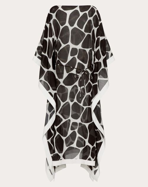 Valentino - Giraffa Re-edition Print Long Voile Top - Black/ivory - Woman - Dresses